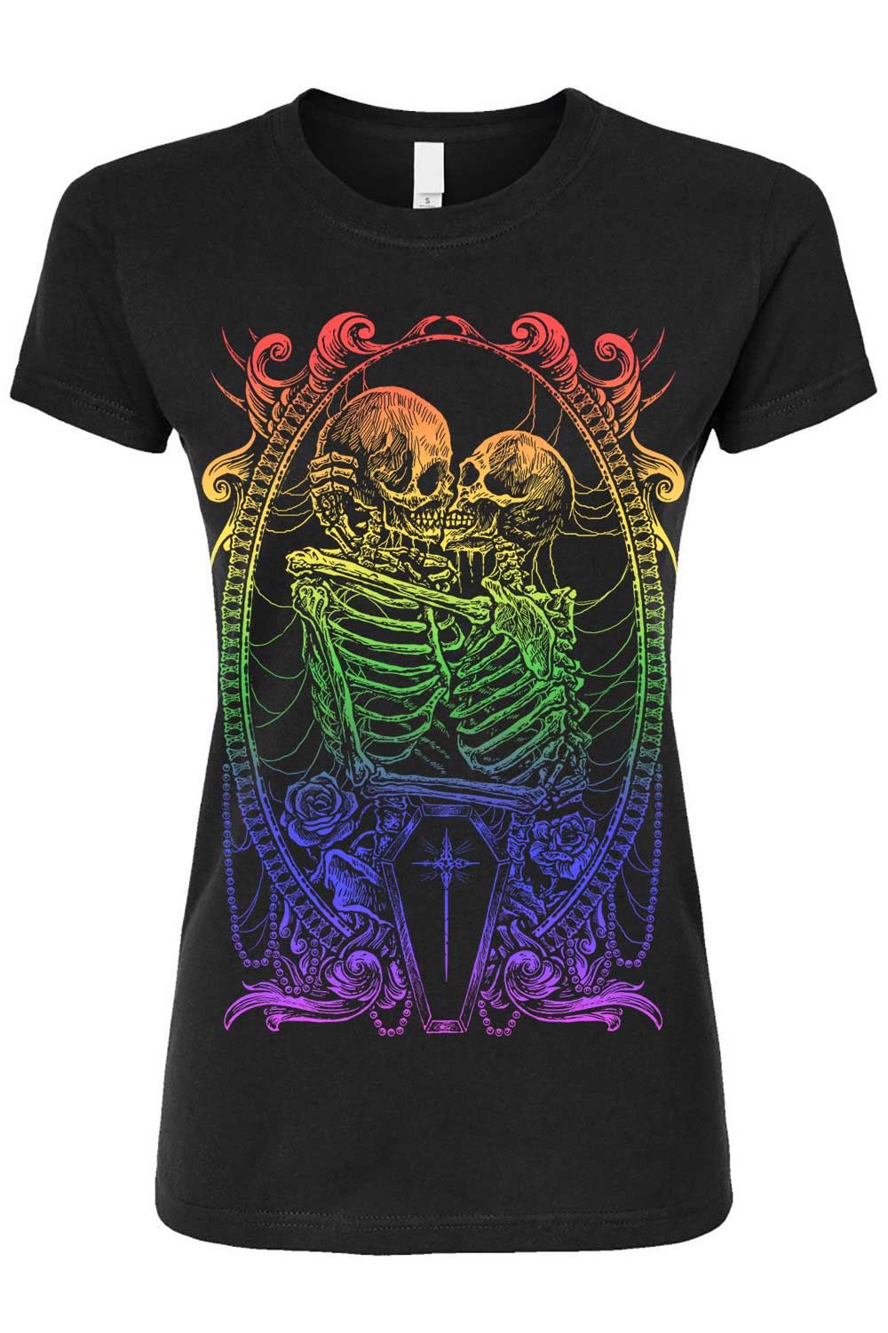 Pride Skeleton Love T-shirt [RAINBOW] - Image 4