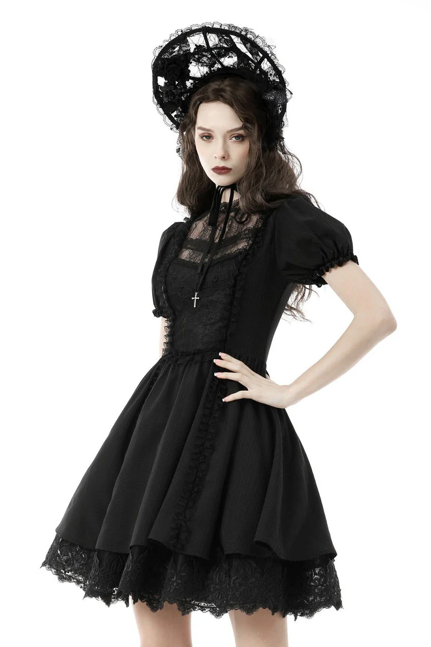 Puffed Sleeve Mini Dress - Image 6