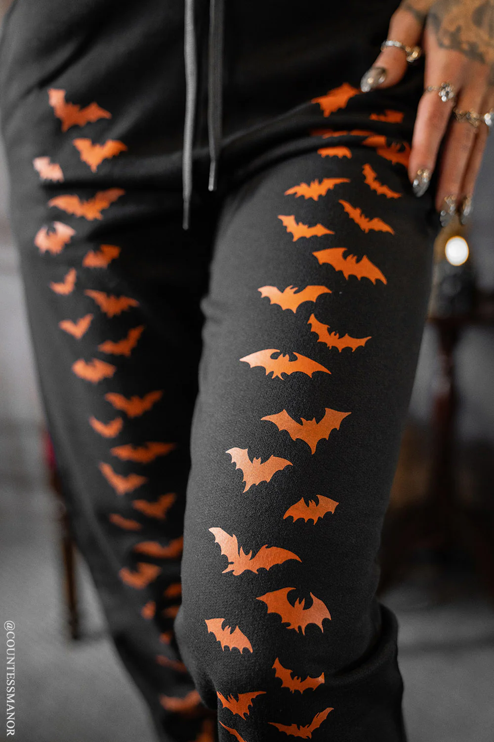 Bat Joggers [PUMPKIN ORANGE] [UNISEX] - Image 3