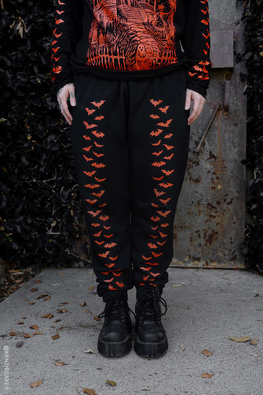 Bat Joggers [PUMPKIN ORANGE] [UNISEX] - Image 6