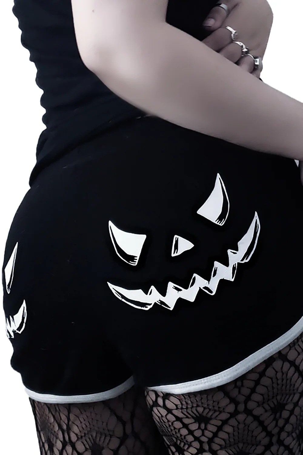 Pumpkin Face Short Shorts - Image 7