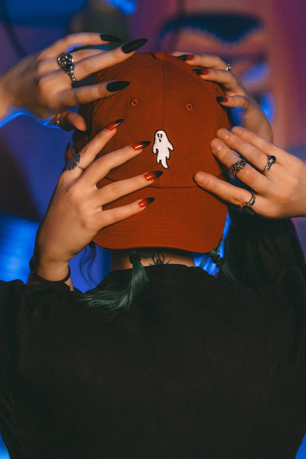 Pumpkin Ghostie Dad Hat [PUMPKIN ORANGE] - Image 6