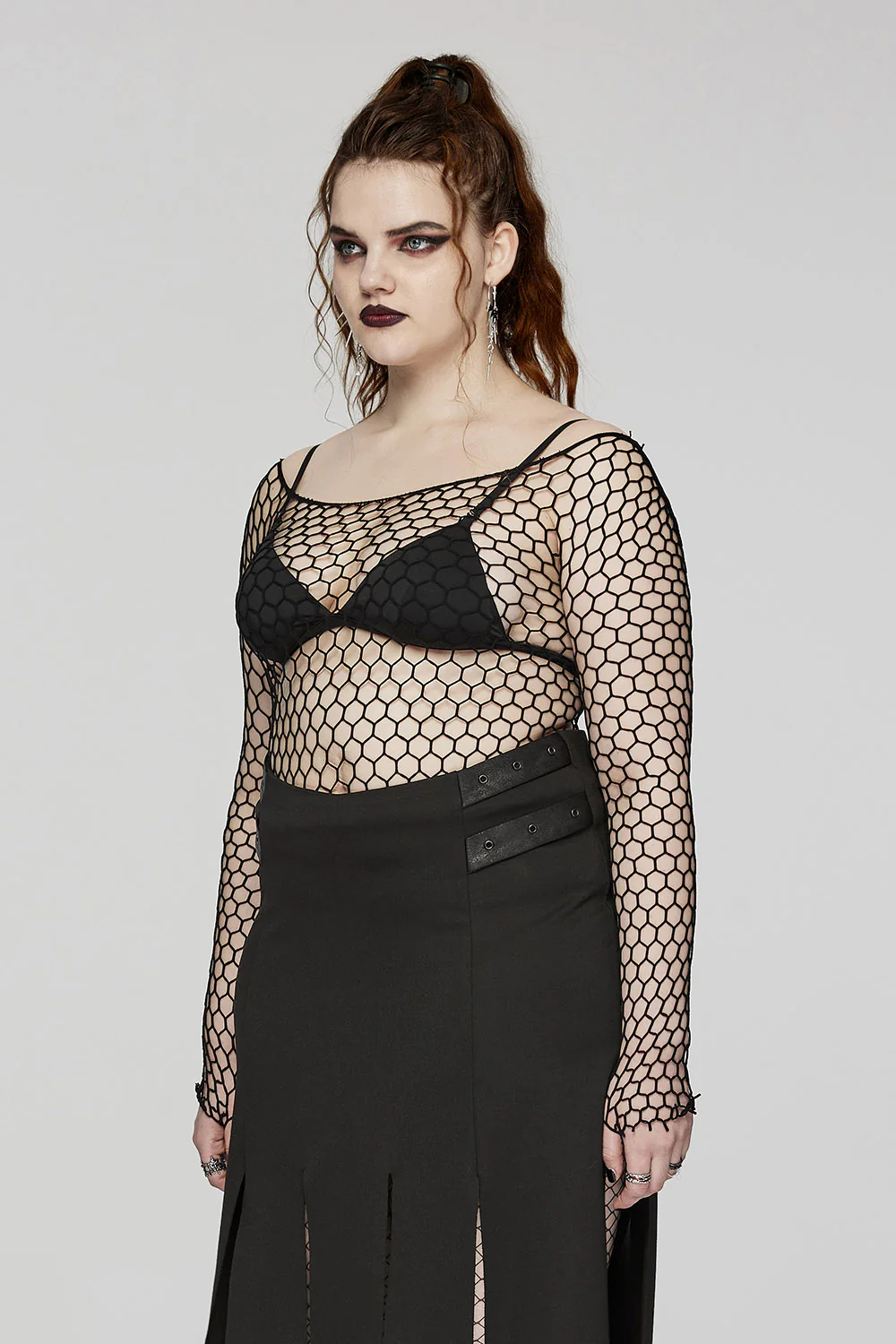 Punk Fishnet Top [Plus Size] - Image 2