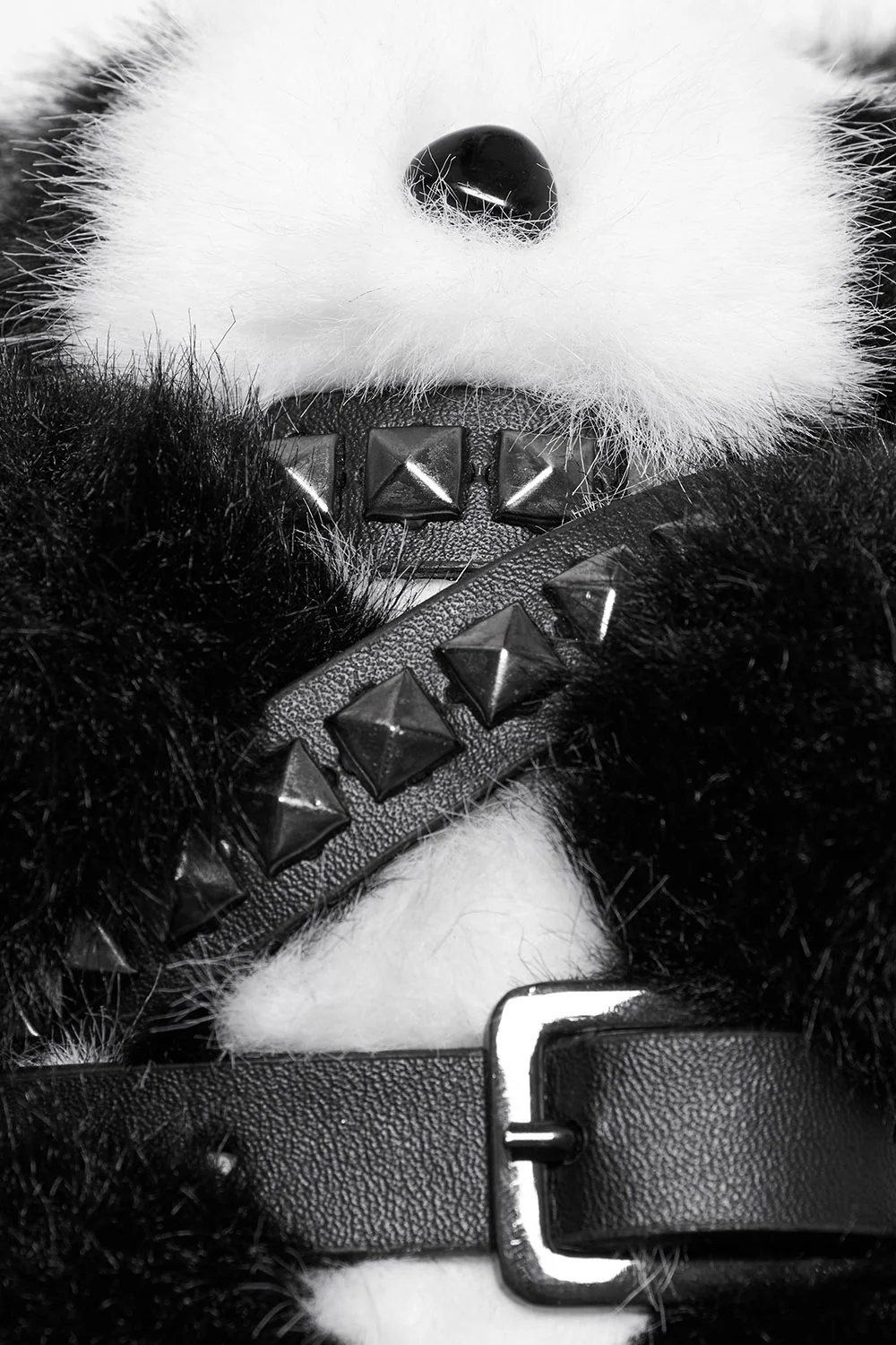 Punk Panda Bear Plush Keychain - Image 6