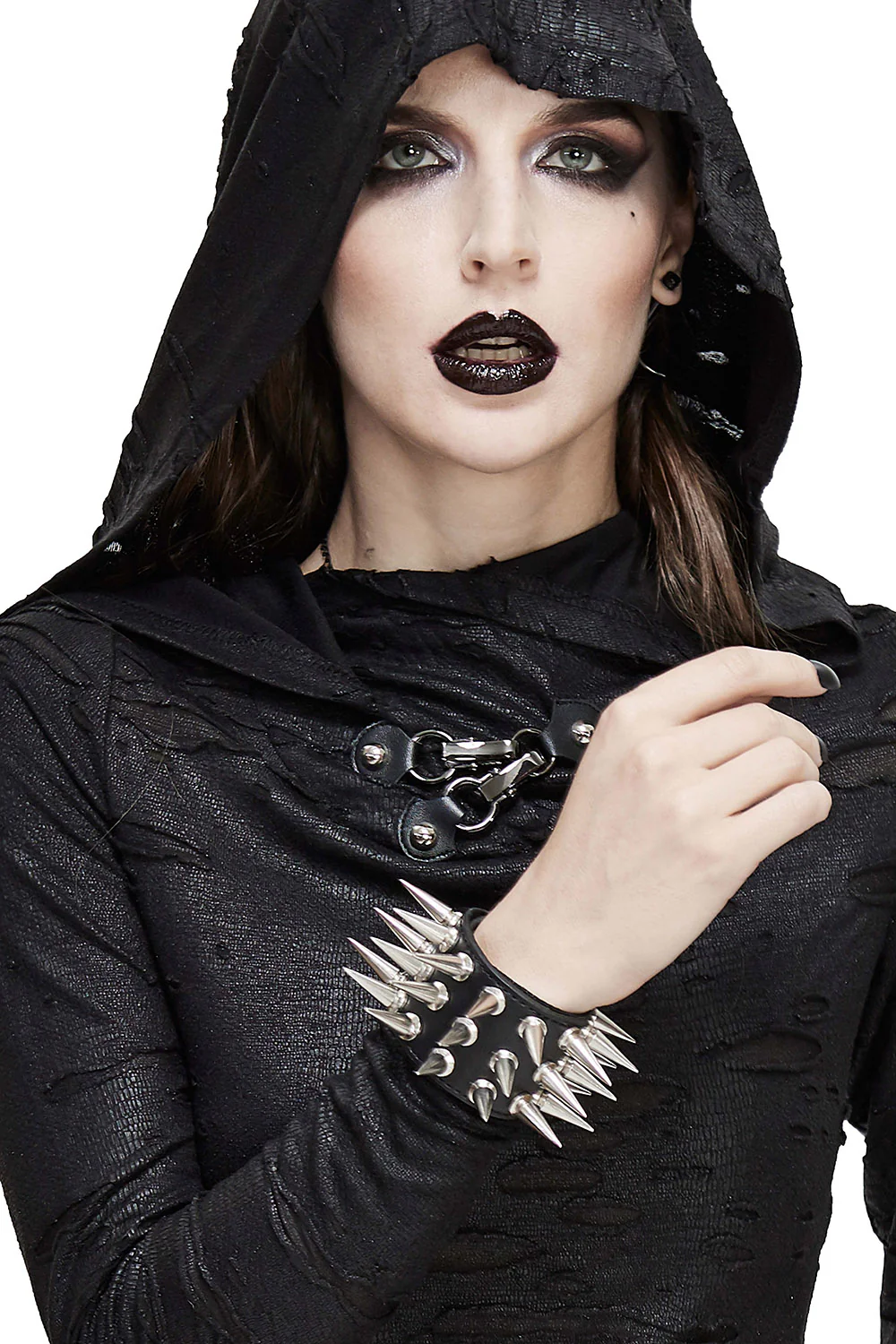 Punk Spike Cuff Bracelet - Image 2