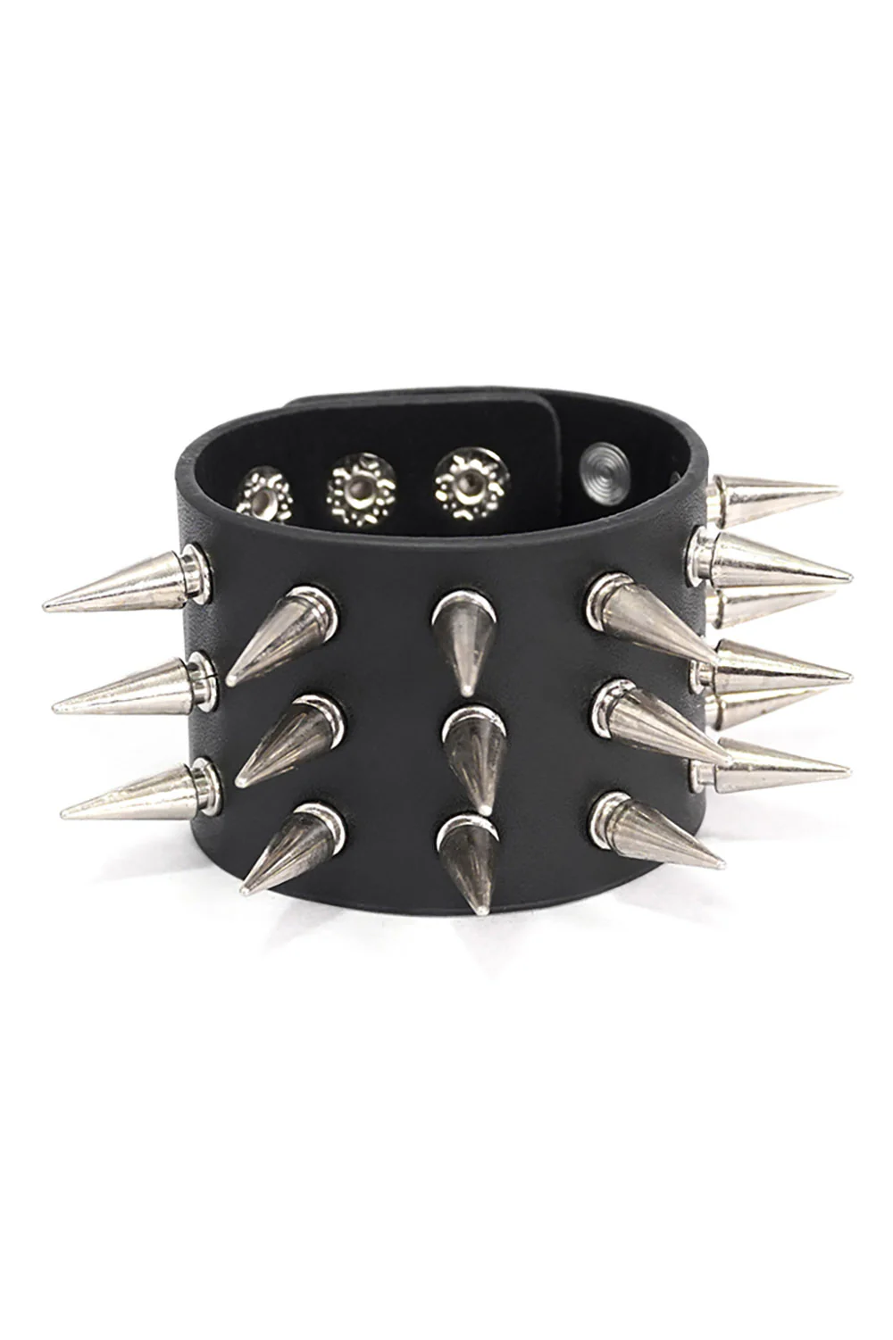 Punk Spike Cuff Bracelet - Image 3