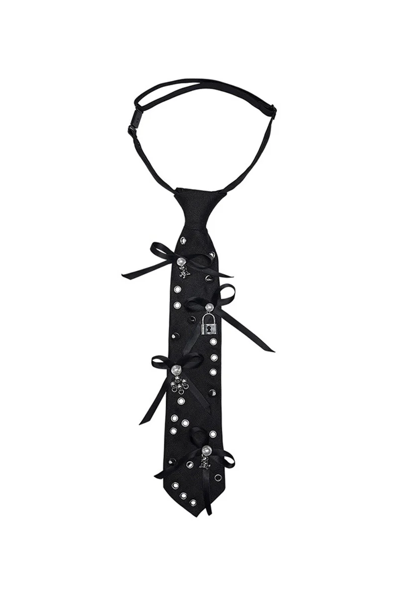 Punk Spiked Skinny Necktie - Image 5