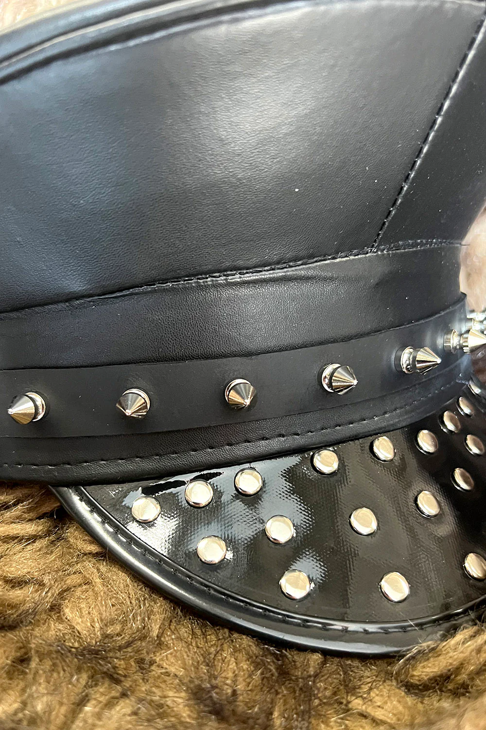 Punk Studded Captain Hat - Image 5