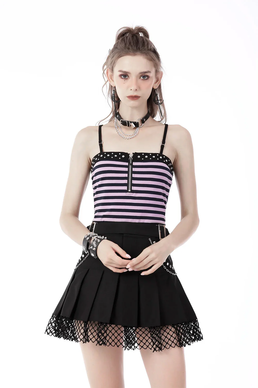 Punk Violets Striped Tank Top - Image 2