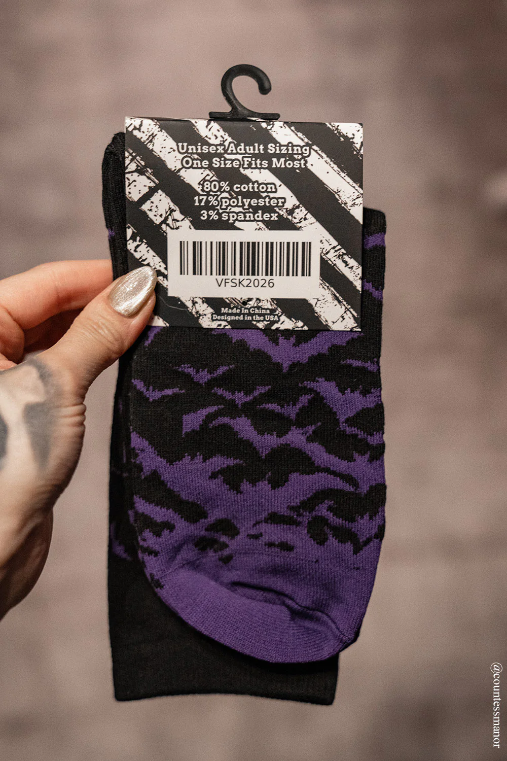 Purple Moonlight Bat Socks - Image 4