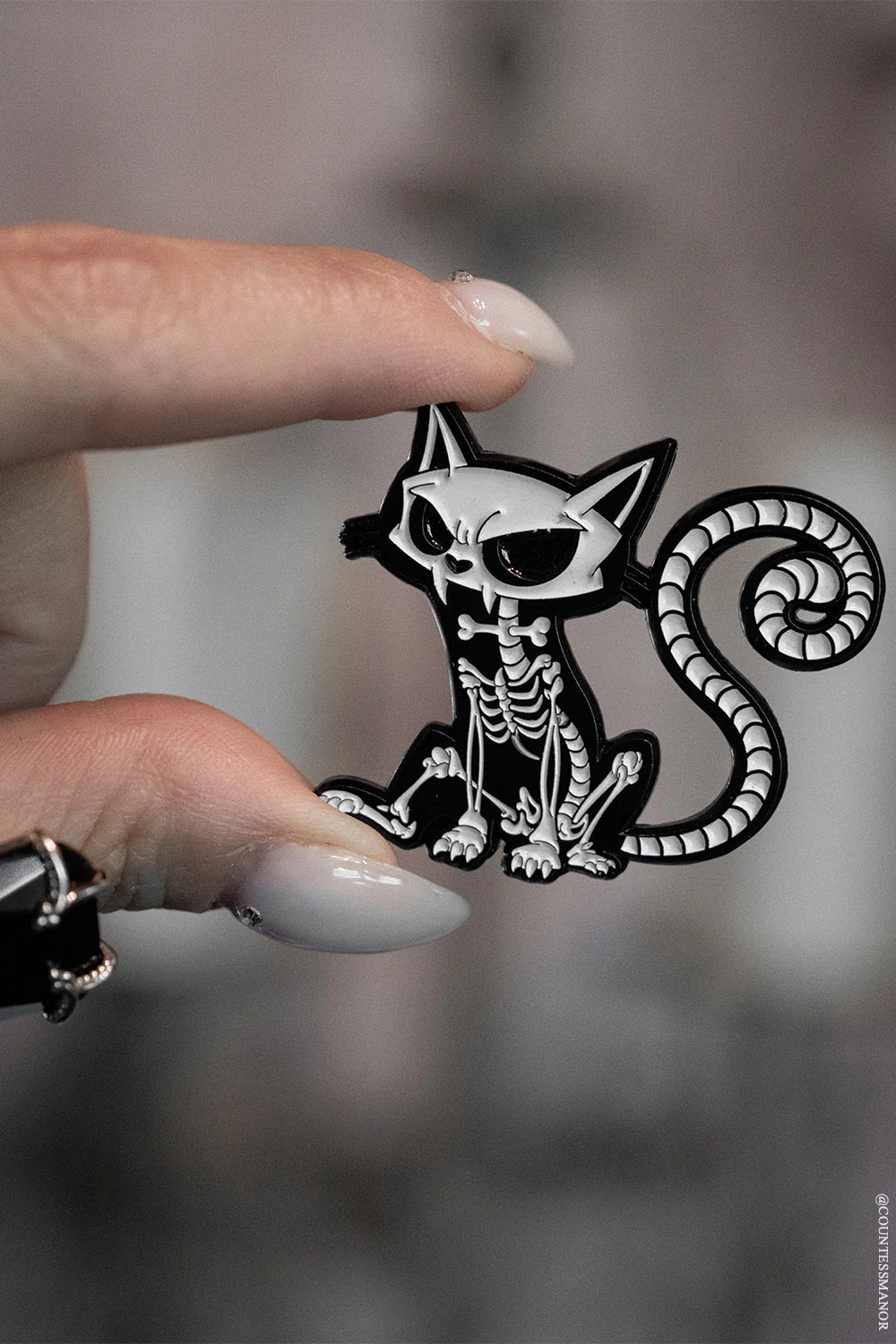 Purr Evil Enamel Pin - Image 2