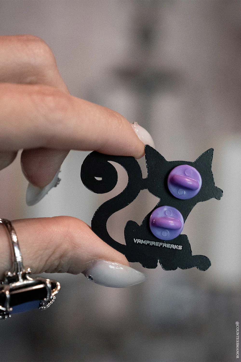 Purr Evil Enamel Pin - Image 3