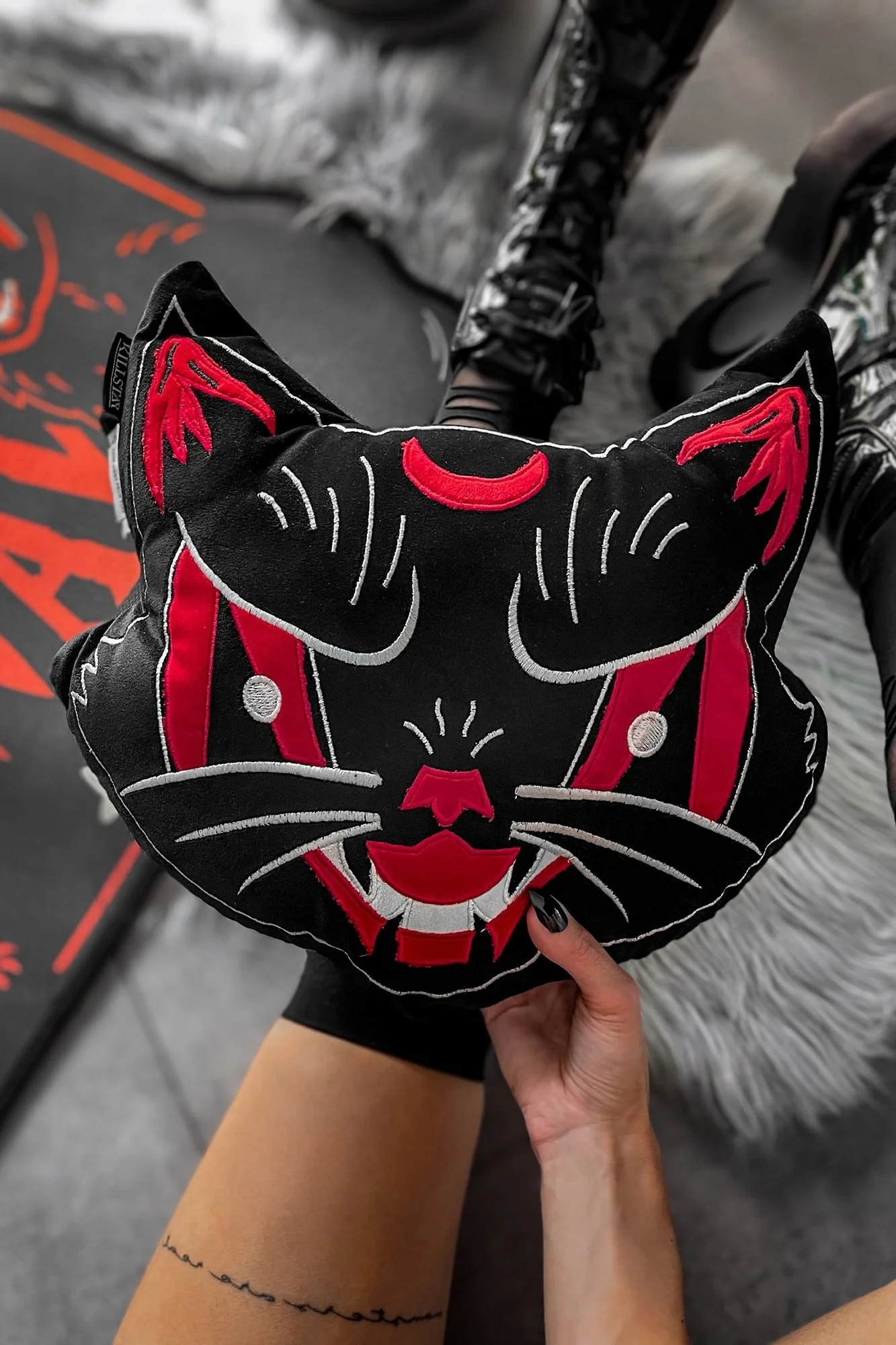 Purr Evil Shaped Cushion