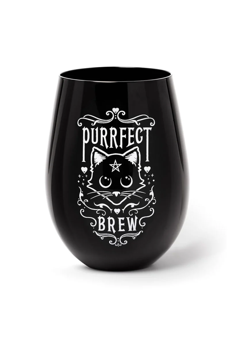 Purrfect Brew Stemless Glass