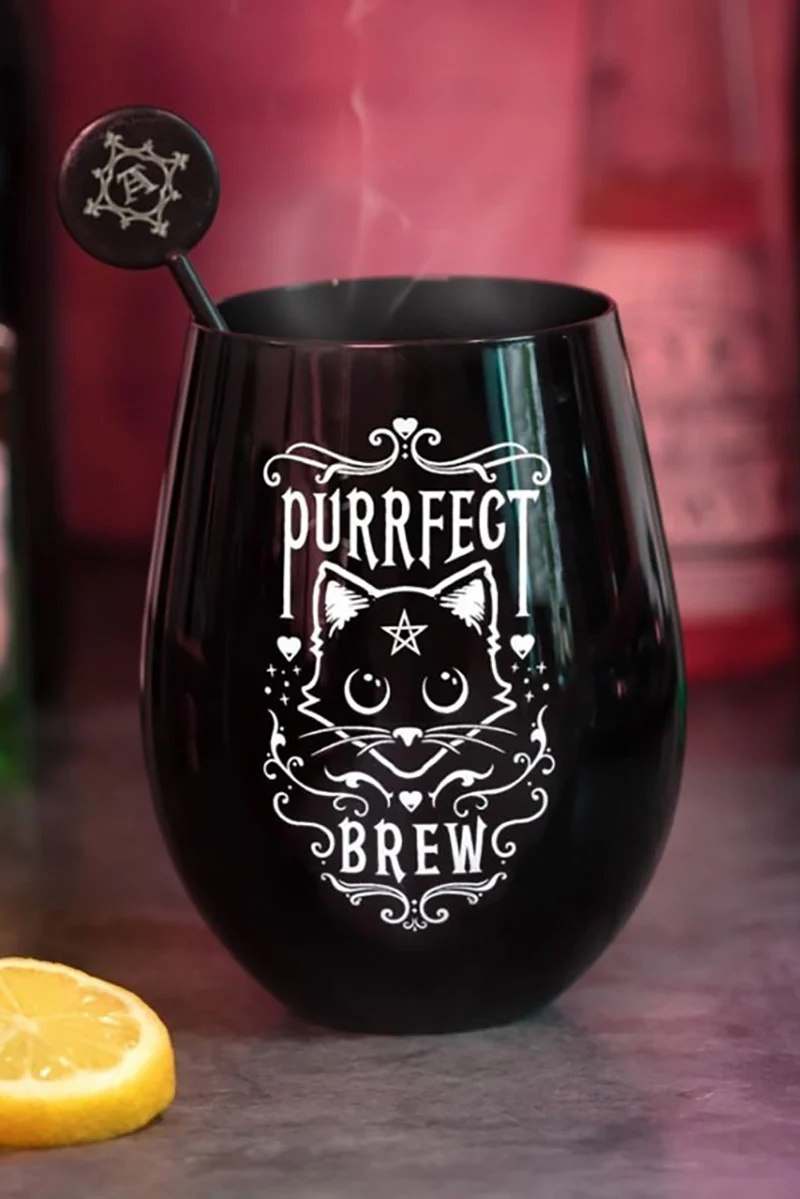 Purrfect Brew Stemless Glass - Image 2