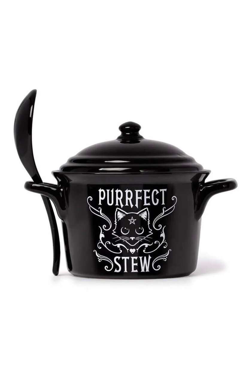 Purrfect Stew Bowl & Spoon Set