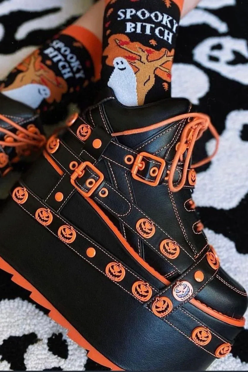 Qozmo BNDG Jackolantern Platforms [BLACK/ORANGE] - Image 2