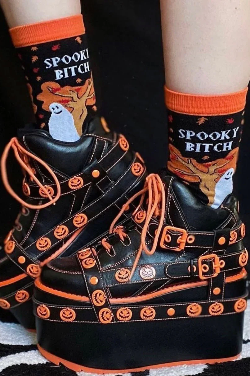 Qozmo BNDG Jackolantern Platforms [BLACK/ORANGE] - Image 5