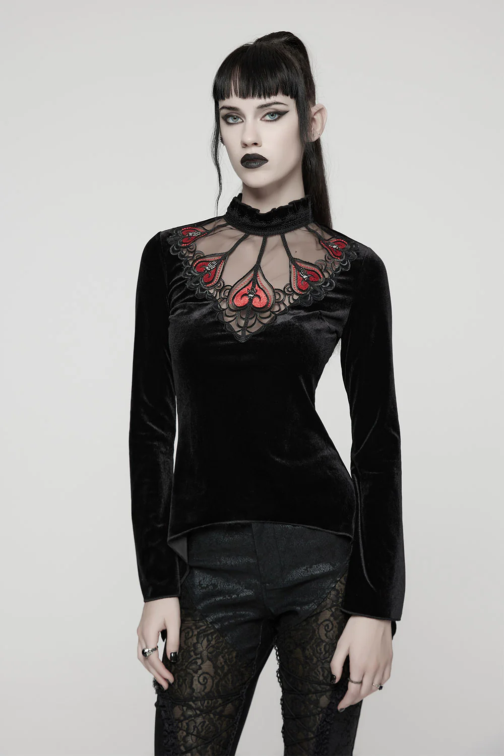 Queen of Hearts Embroidered Top