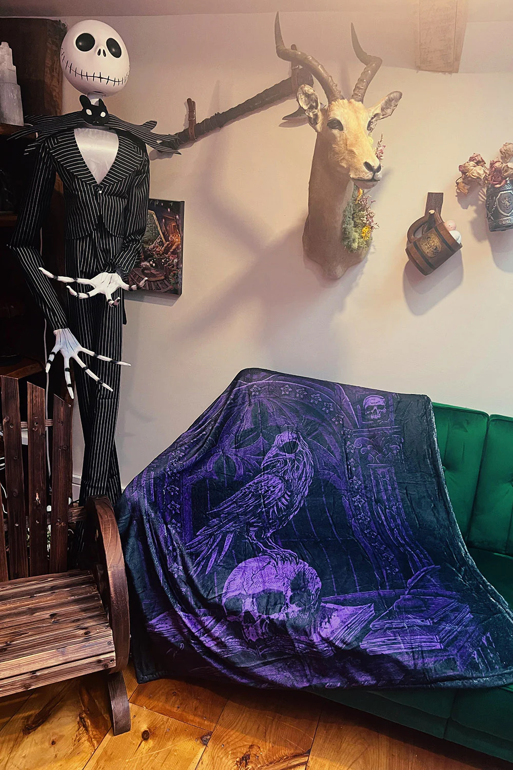 Quoth The Raven [PURPLE] Throw Blanket - Image 4