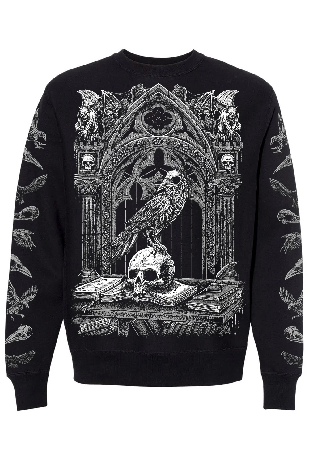 Quoth the Raven Sweatshirt [GRAY] - Image 3