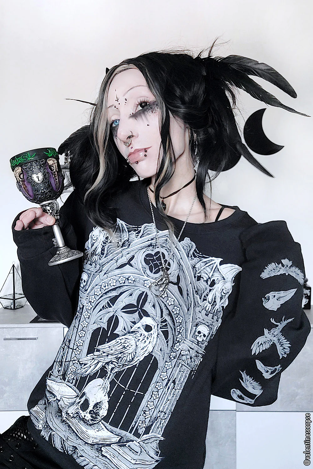 Quoth the Raven Sweatshirt [GRAY] - Image 6