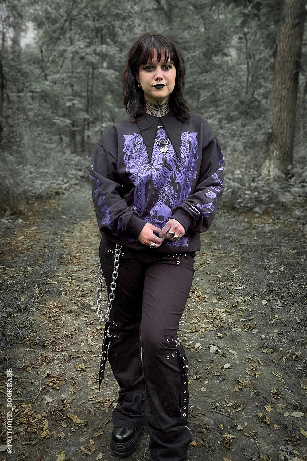 Quoth the Raven Sweatshirt [PURPLE] - Image 4