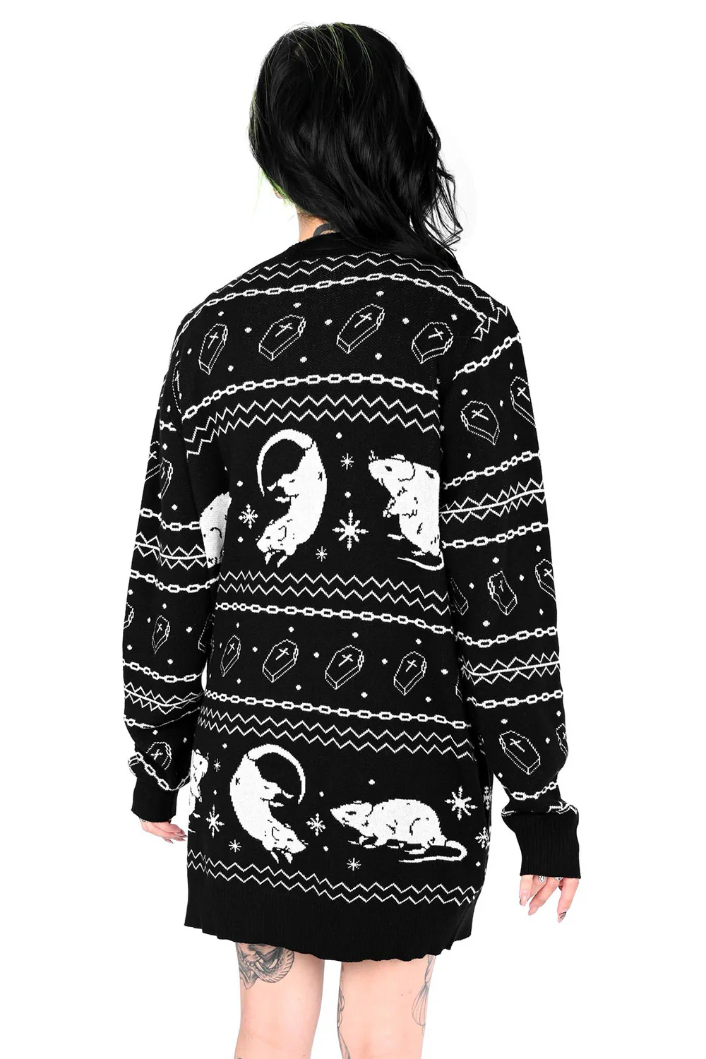 Rat Button Up Holiday Cardigan - Image 10