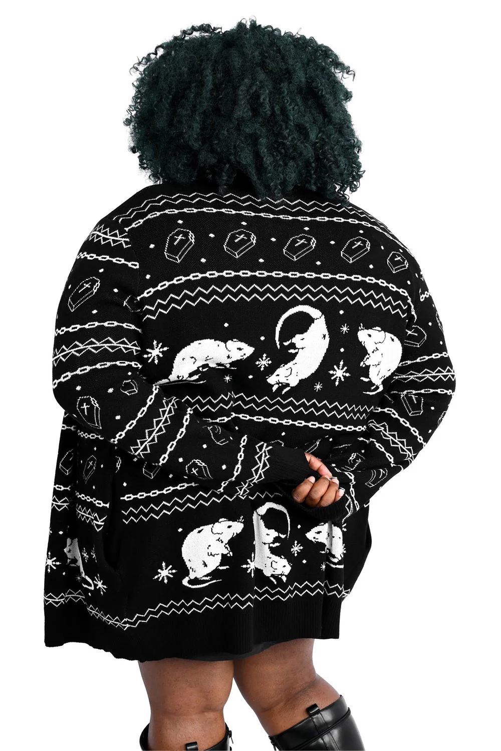 Rat Button Up Holiday Cardigan - Image 12