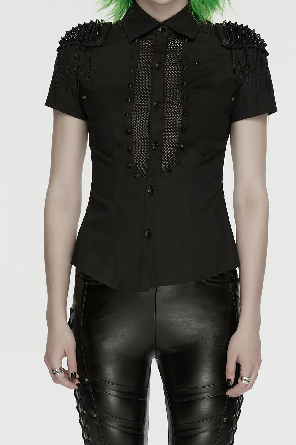 Raven Claws Top with Spiked Shoulder Epaulets - Image 5