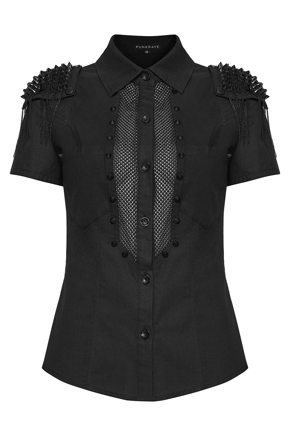 Raven Claws Top with Spiked Shoulder Epaulets - Image 7