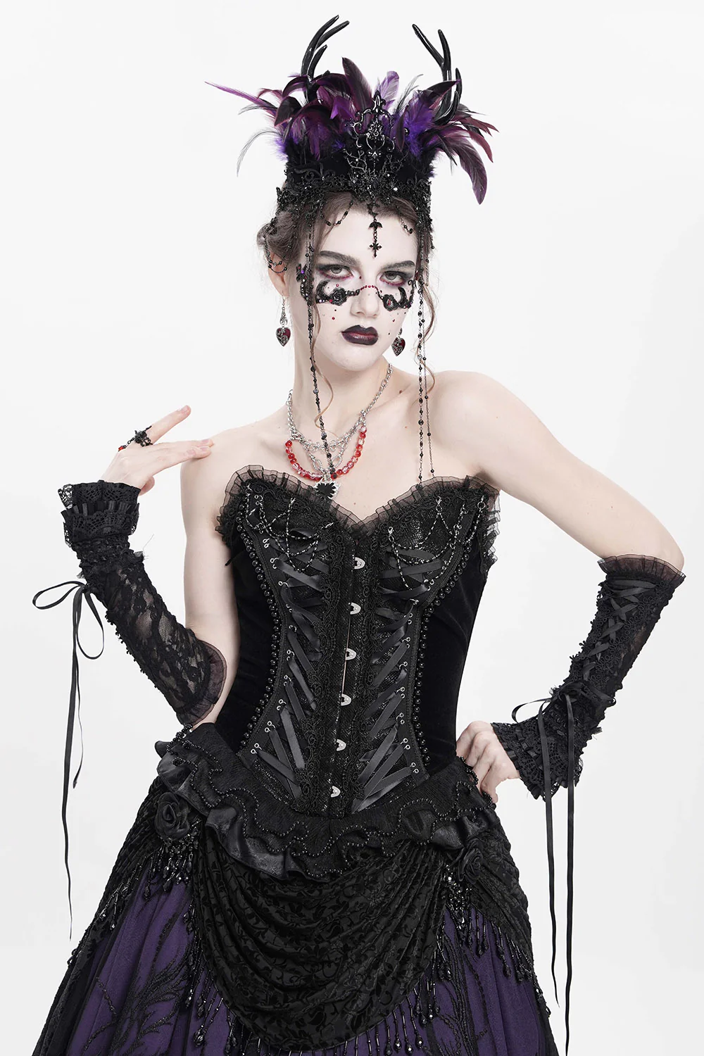 Raven Court Beaded Corset