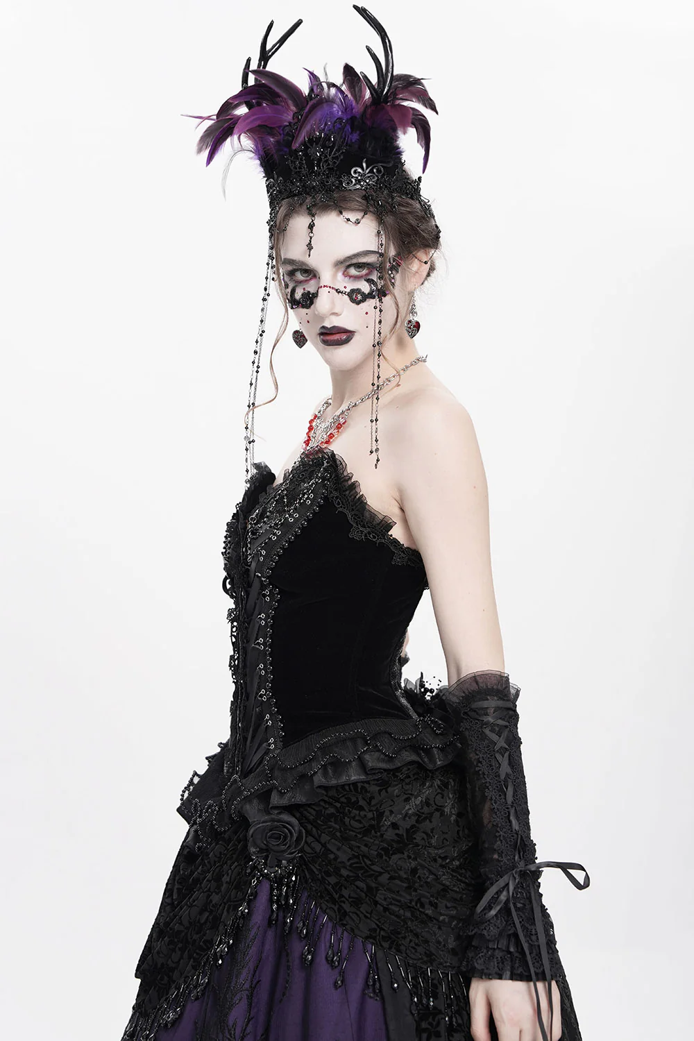 Raven Court Beaded Corset - Image 4