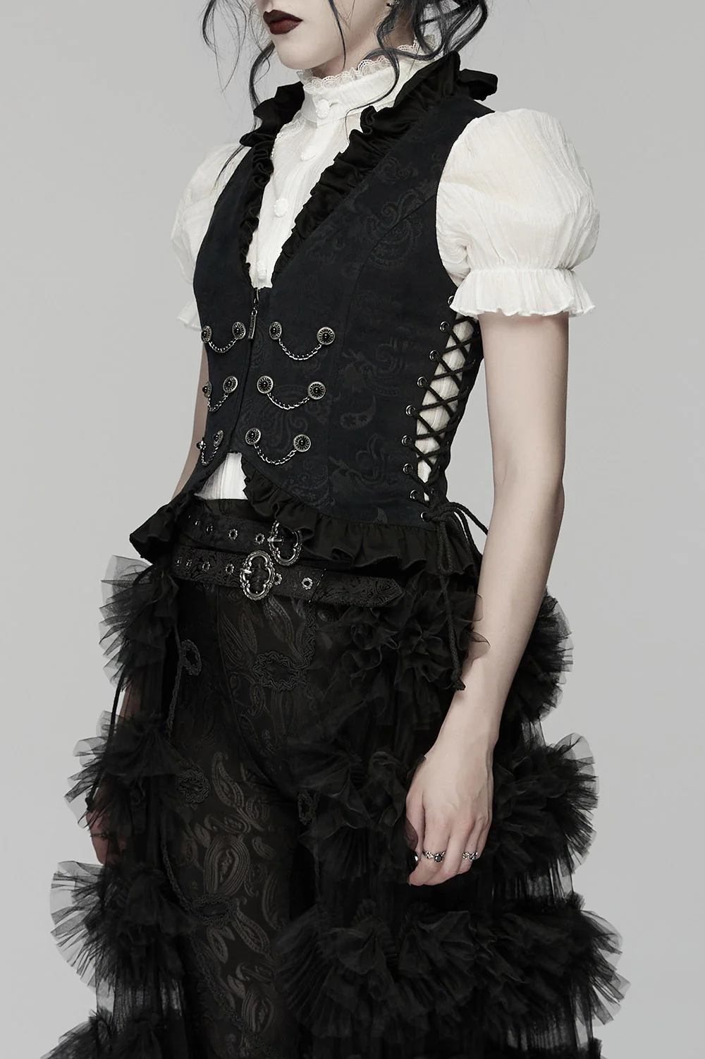 Ravenlace Ruffled Waistcoat - Image 2
