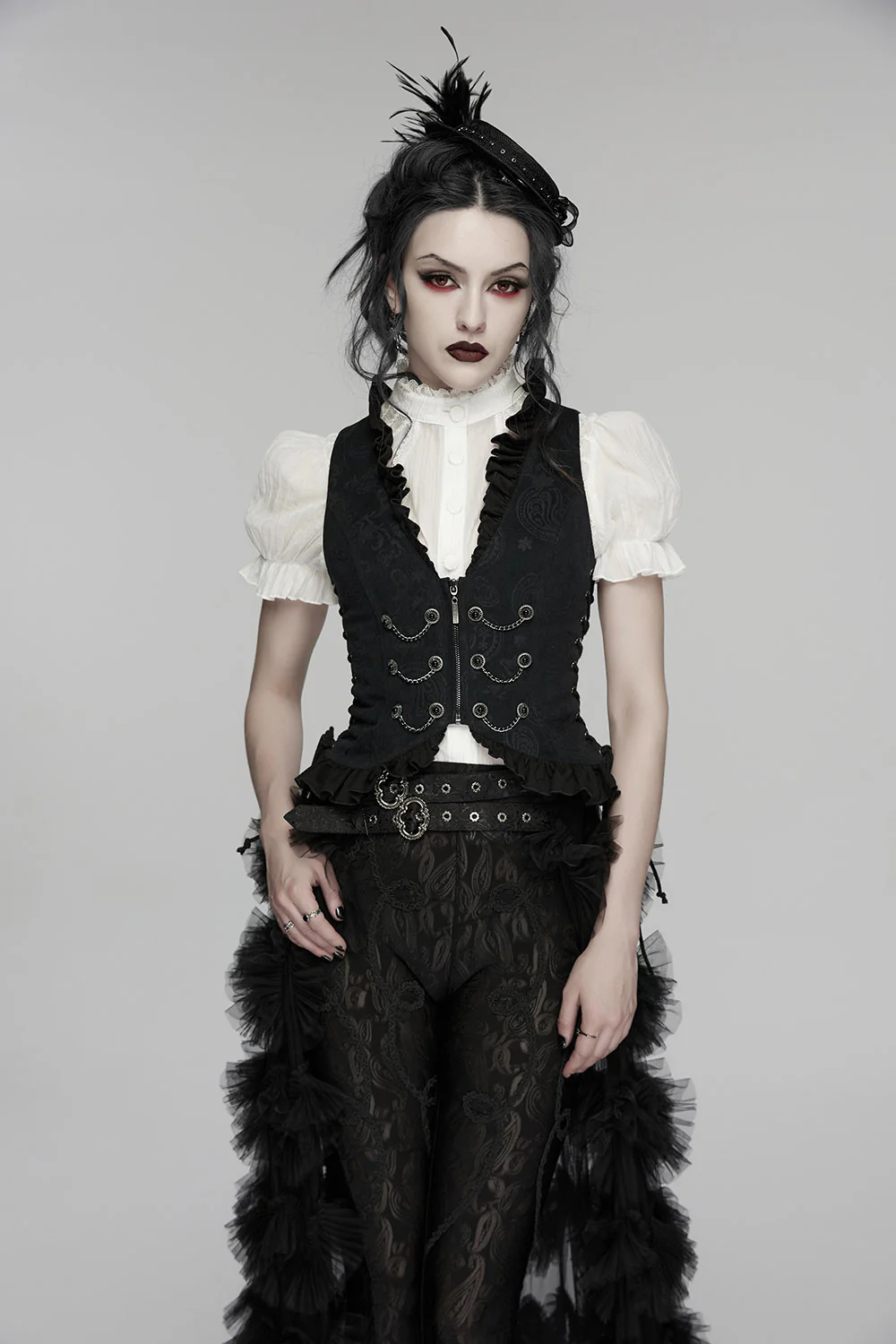 Ravenlace Ruffled Waistcoat - Image 3
