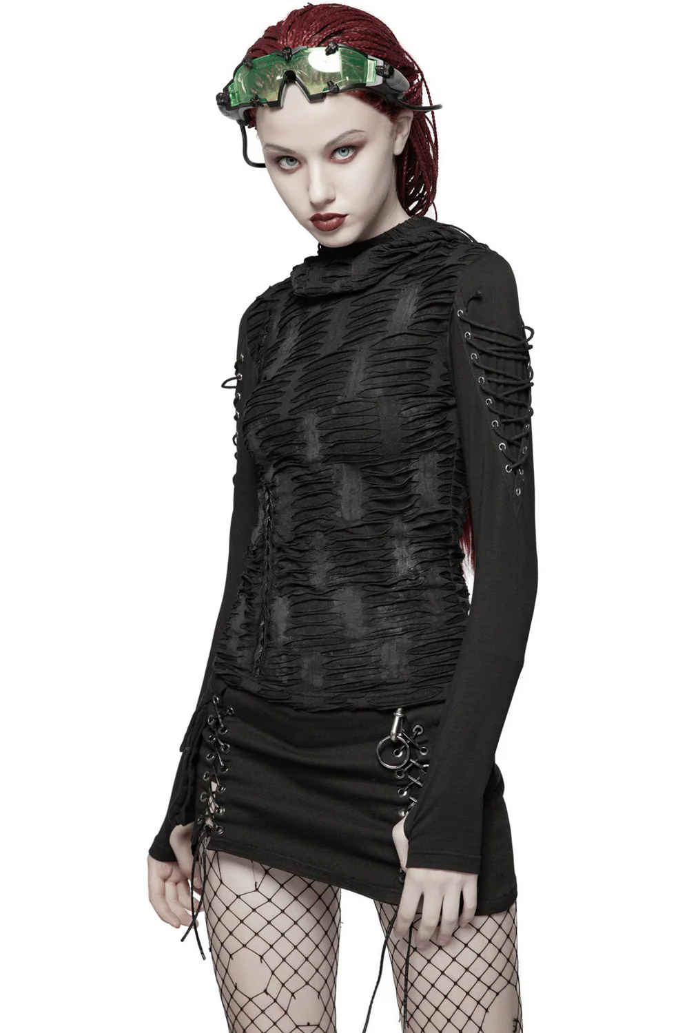 Ravenshade Distressed Hooded Top - Image 4