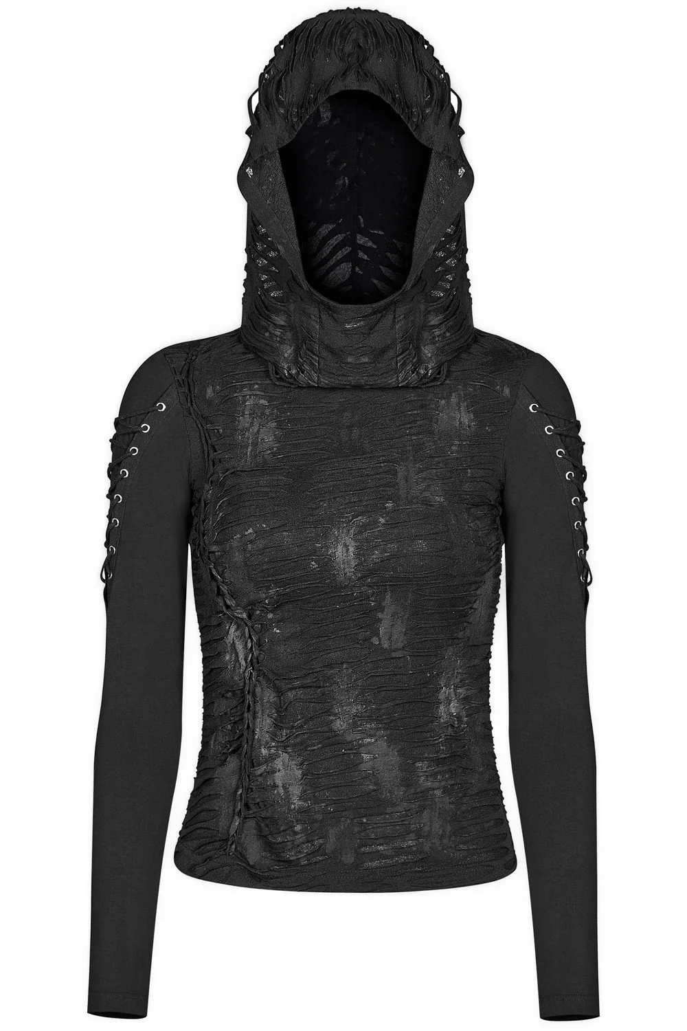 Ravenshade Distressed Hooded Top - Image 6
