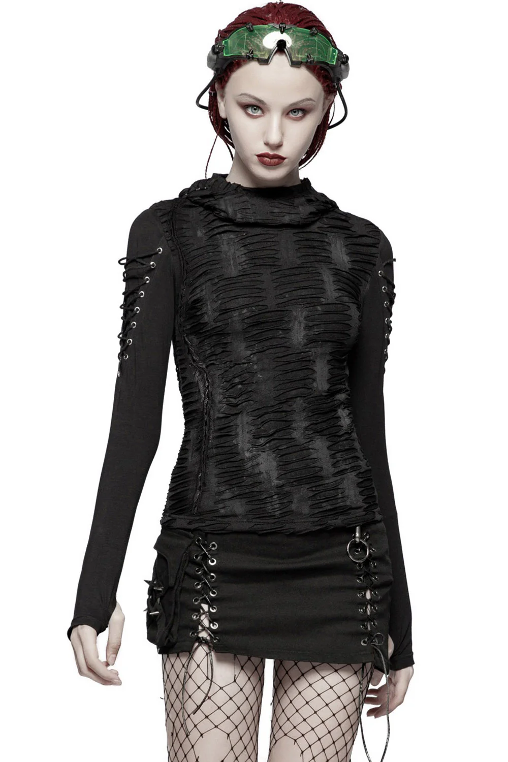 Ravenshade Distressed Hooded Top - Image 8