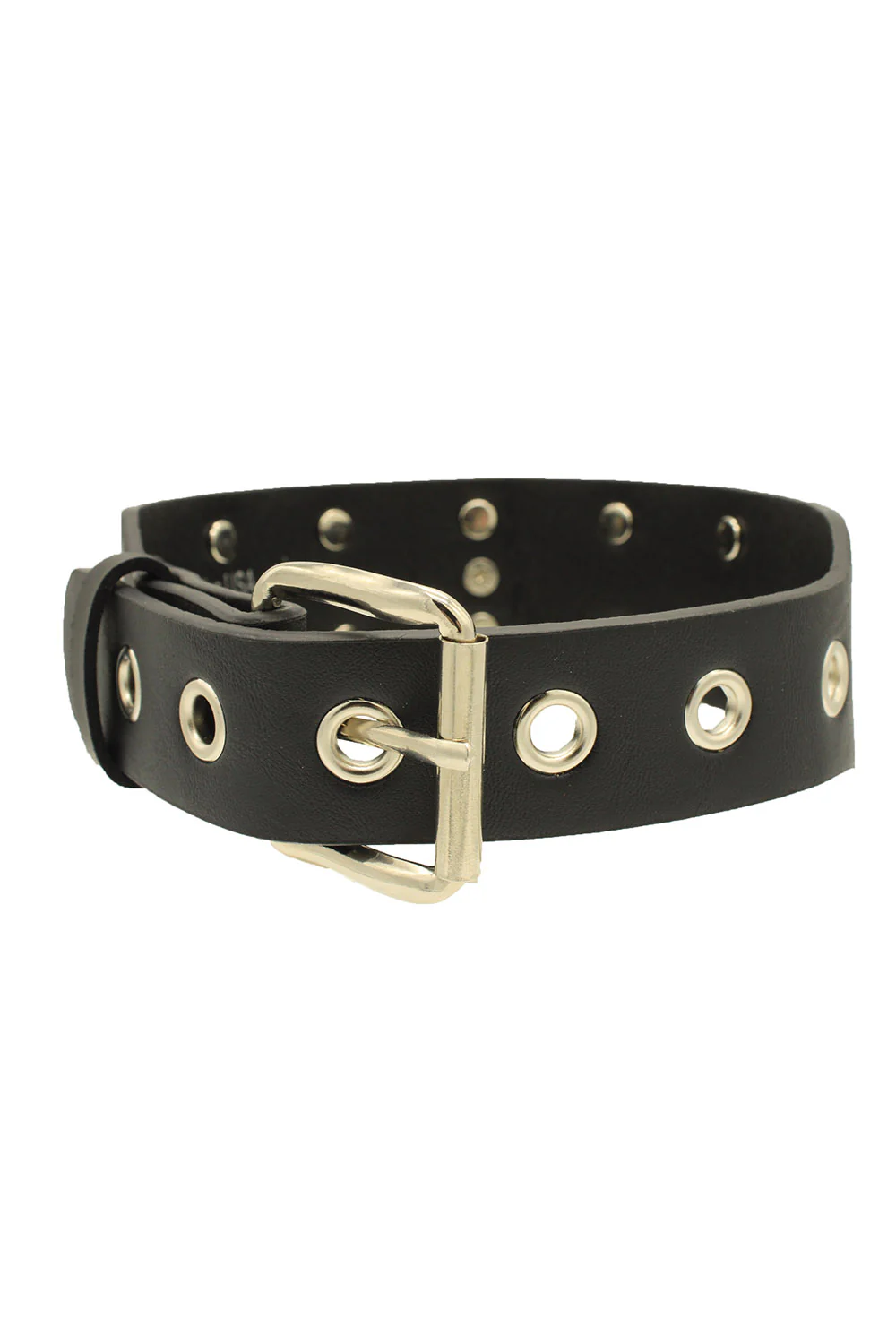 Razor Blade Bondage Black Leather Collar - Image 5