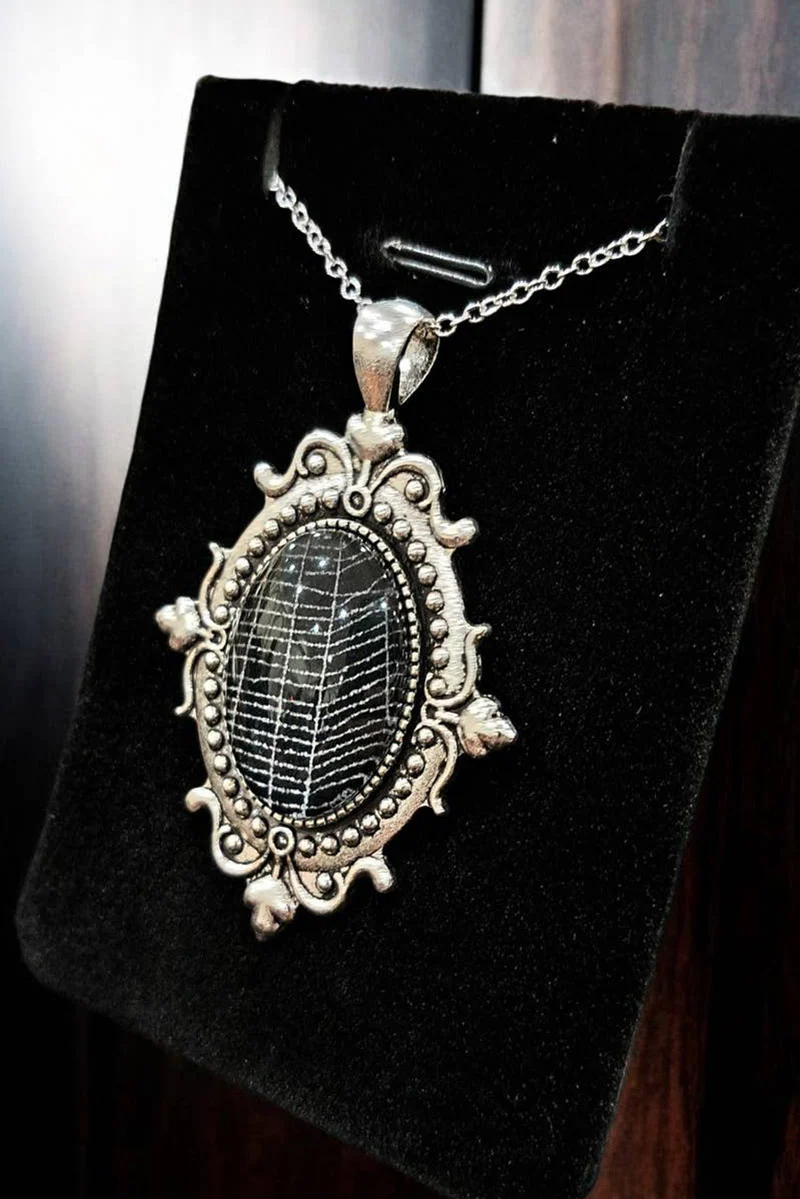 Real Spiderweb Filigree Small Cabochon [Silver-Style 2] - Image 2