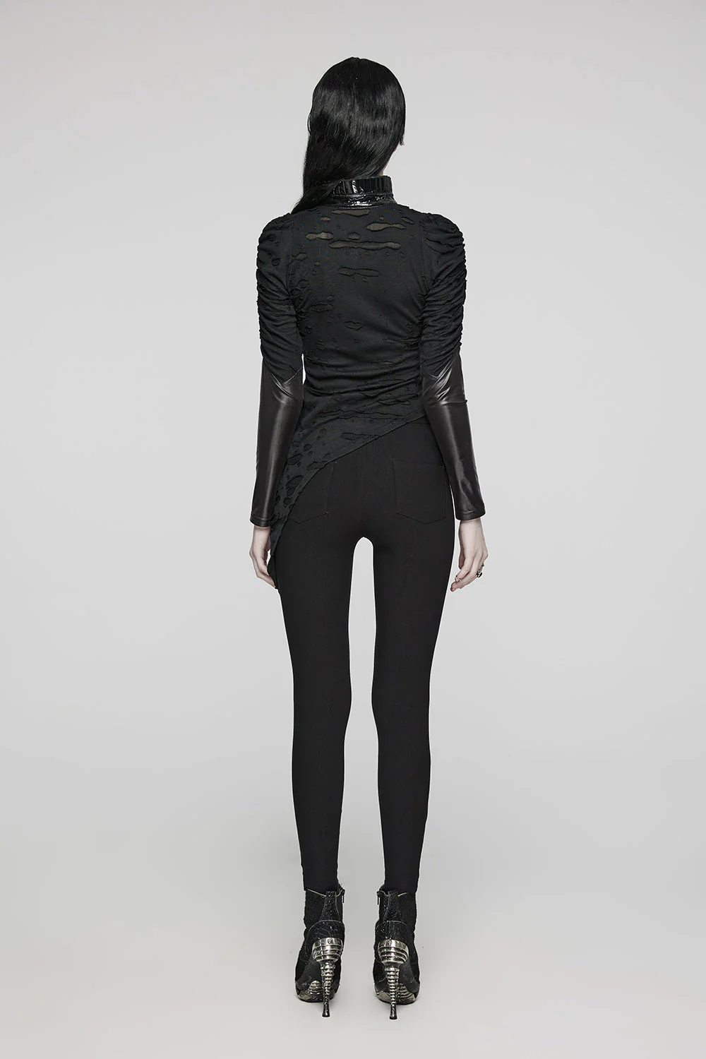 Reaperess Ruffled Goth Top - Image 5
