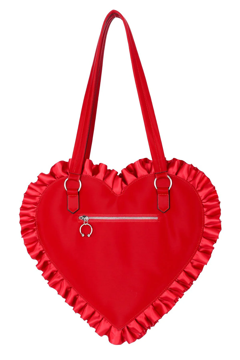 Red PVC Heart Tote - Image 6