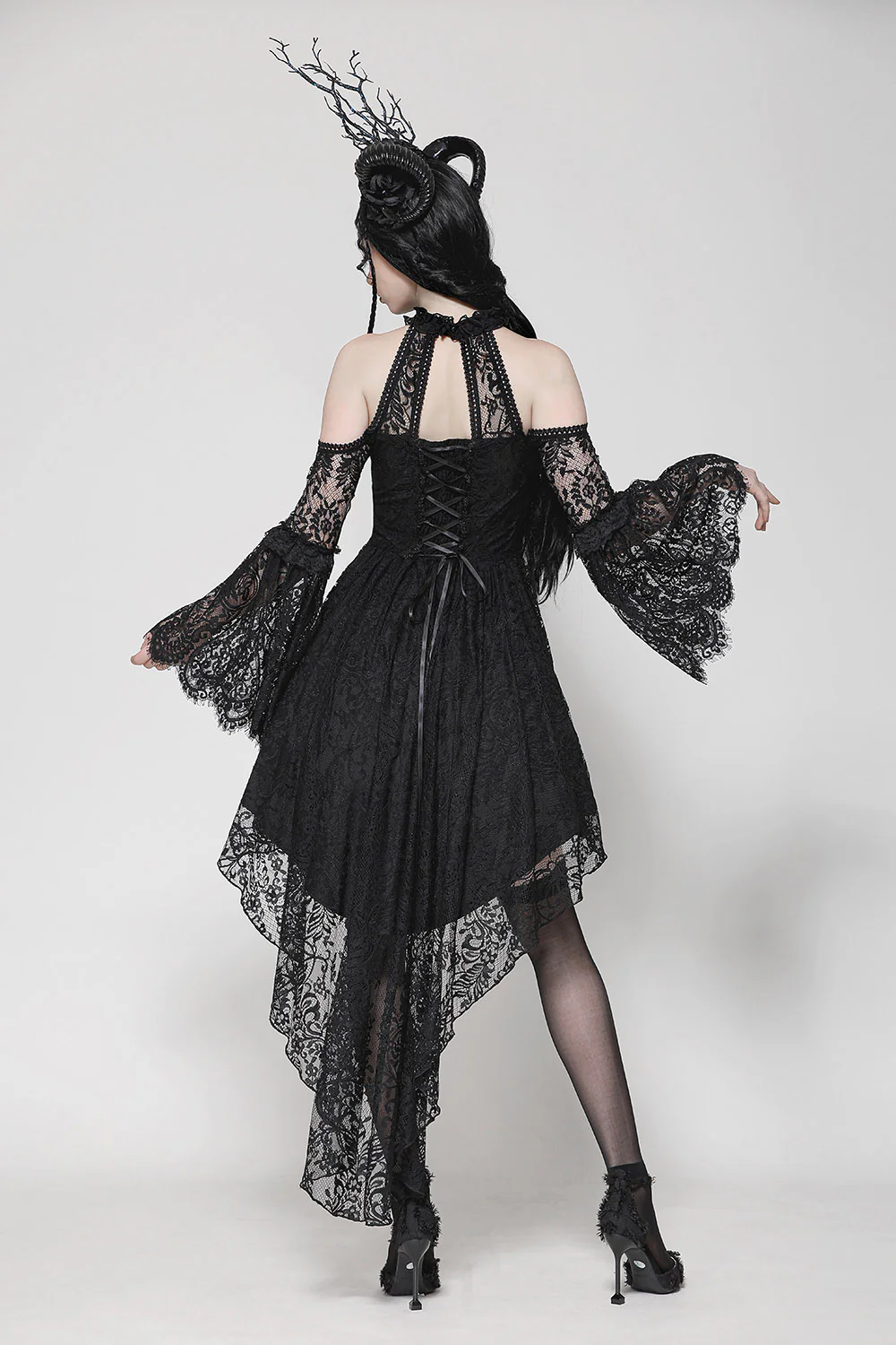 Relic Black Lace Halter Dress - Image 3
