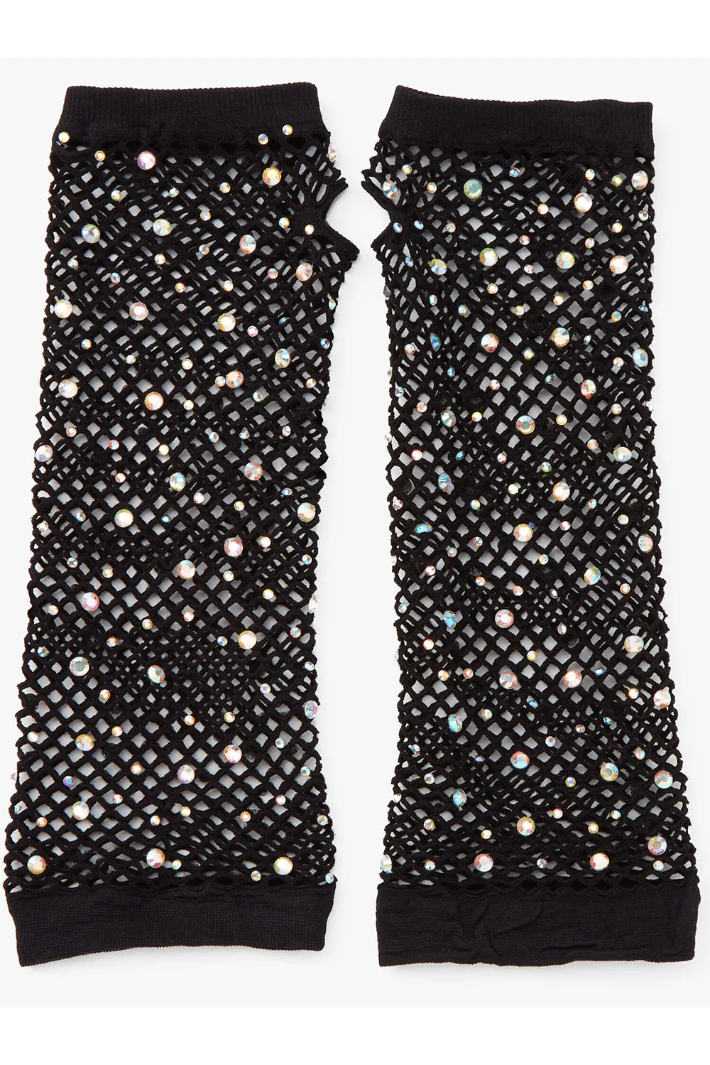 Rhinestone Fishnet Gloves - Image 2