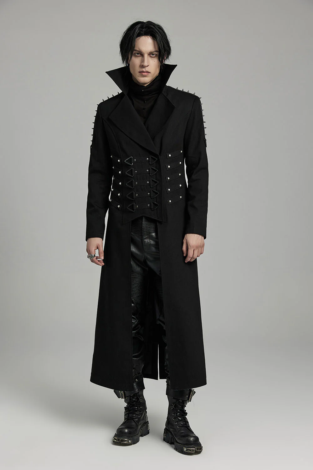Rigor Mortis Spiked Trench Coat - Image 2
