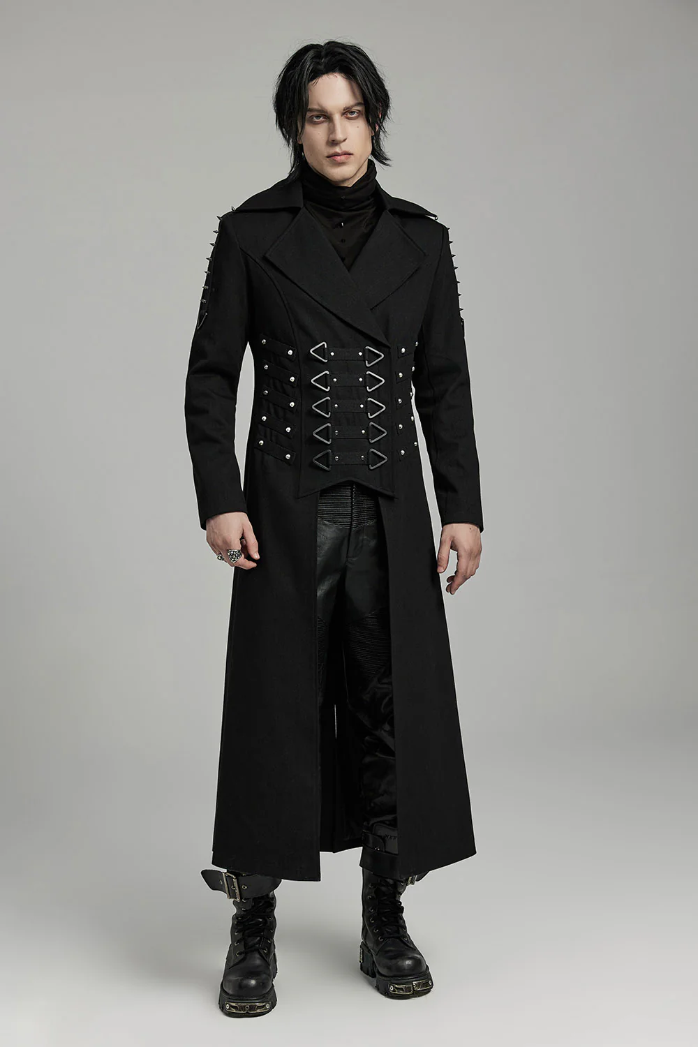 Rigor Mortis Spiked Trench Coat - Image 3