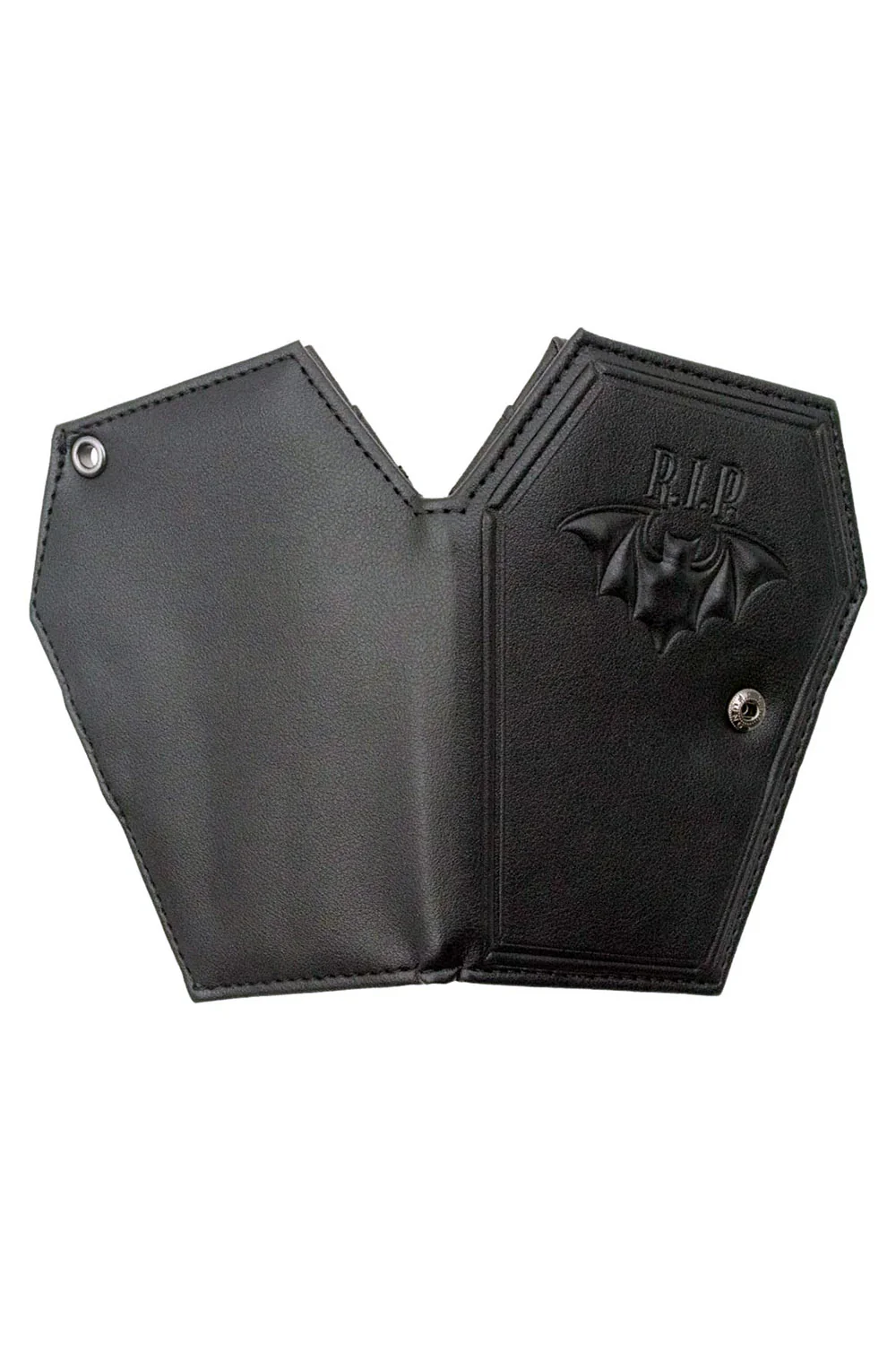 RIP Bat Embossed Coffin Wallet - Image 4