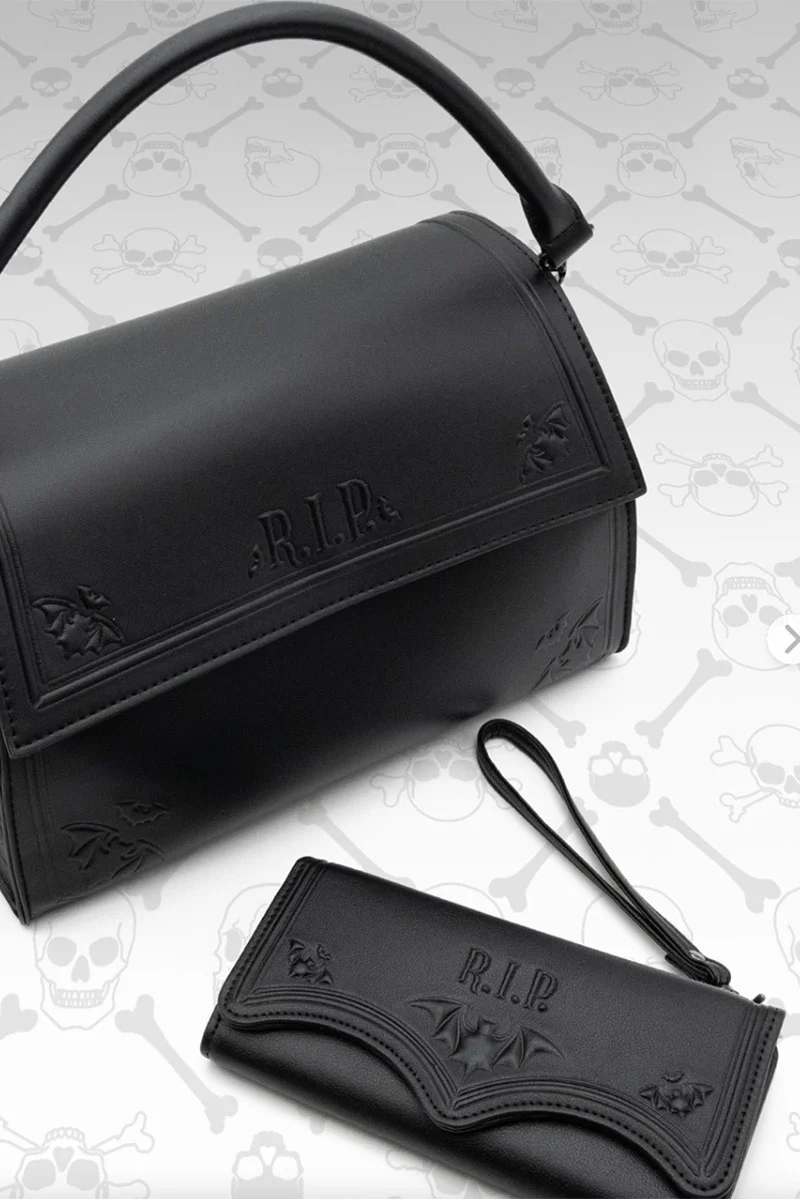 RIP Bat Embossed Trifold Wallet - Image 5
