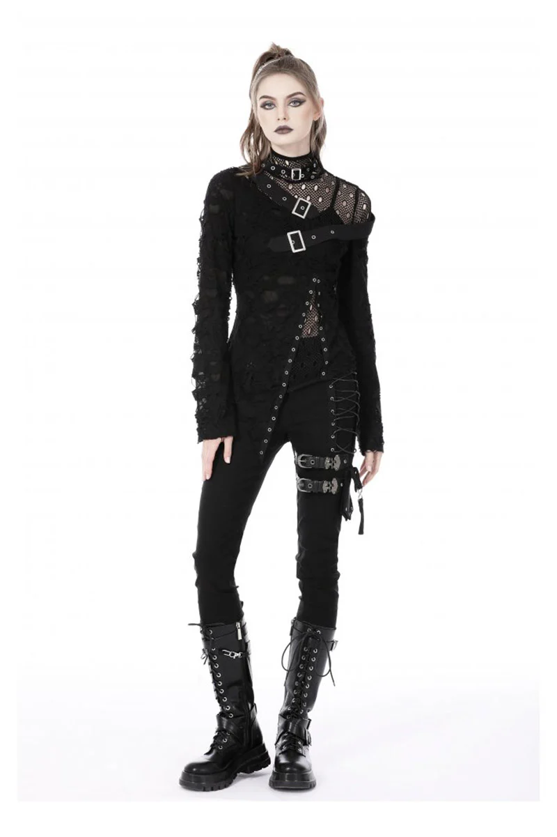 RIP to Shreds Fishnet Top - Image 3