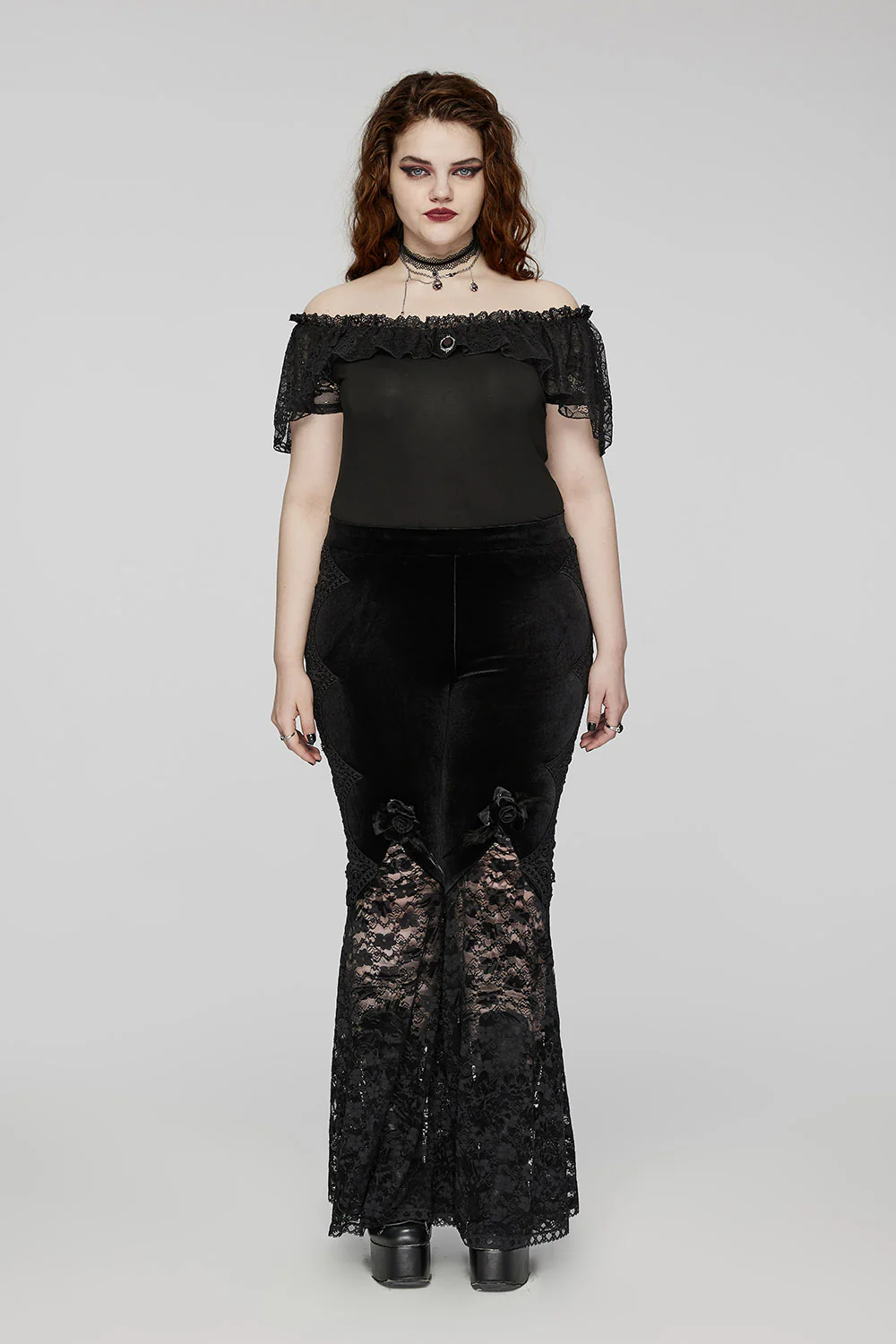 Romantic Goth Ruffle Top [Plus Size] - Image 2